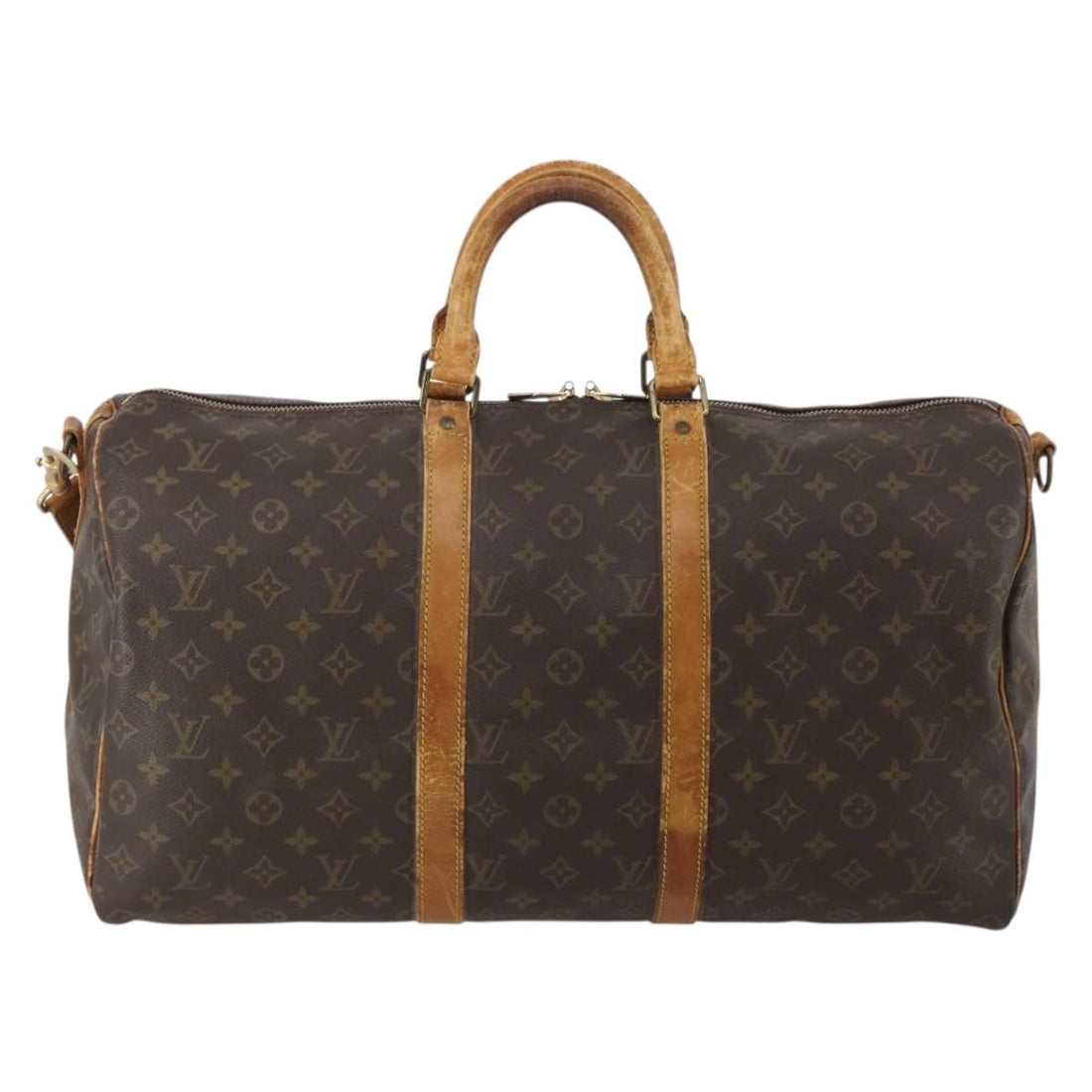 LOUIS VUITTON Monogram Keepall Bandouliere 50 Boston Bag M41416 LV Auth 193378