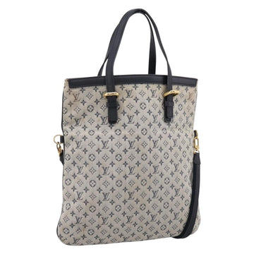 LOUIS VUITTON Monogram Mini Franoise Tote Bag 2way Blue M92208 LV Auth BA14979