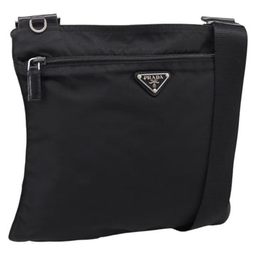 Prada Shoulder Bag Nylon Black Silver (Grade BC)