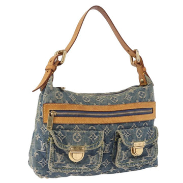 LOUIS VUITTON Monogram Denim Buggy PM Shoulder Bag Blue M95049 LV Auth 198378V