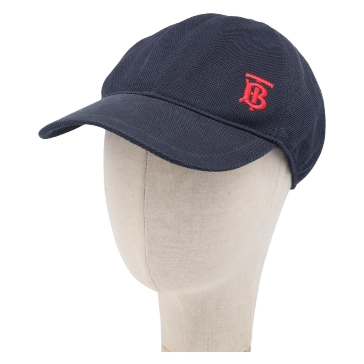 Burberry Cap Cotton Navy Red