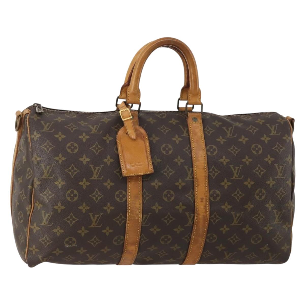 Louis Vuitton Monogram Keepall Bandouliere 45 Boston Bag (Grade C)