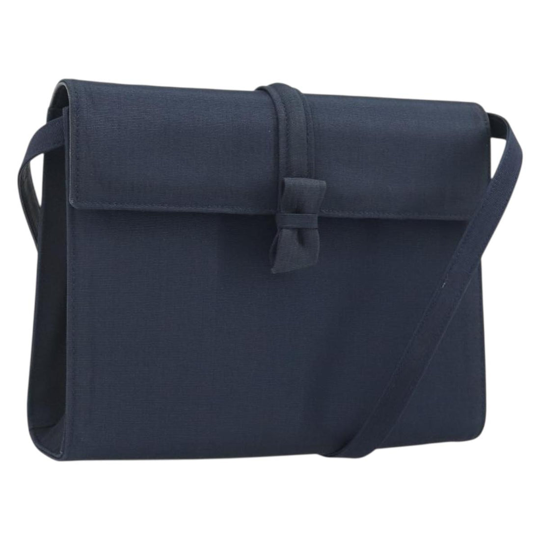 GUCCI Shoulder Bag Nylon Navy Gold Tone 004 110 0277 Auth BA14973