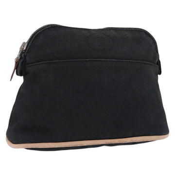 HERMES Bolide PM Pouch Cotton Black Auth BA15257
