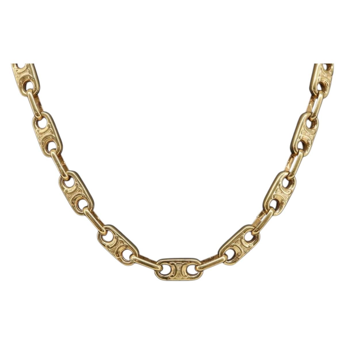 Celine Chain Necklace metal Gold