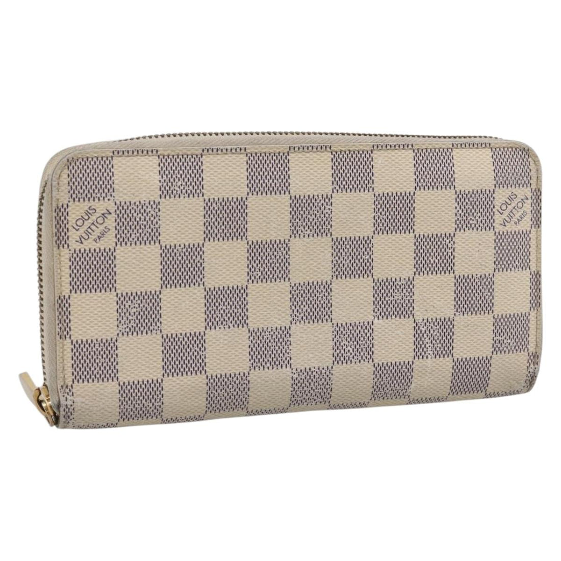 LOUIS VUITTON Damier Azur Zippy Wallet Long Wallet N60019 LV Auth BA14914