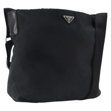 Prada Shoulder Bag Nylon Black Silver (Grade C)