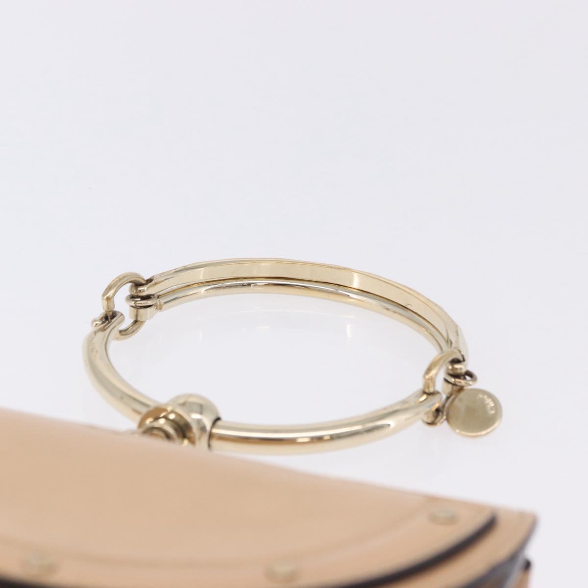 Chloe Nile Minaudire Hand Bag Patent Beige Gold Tone Auth 198468A