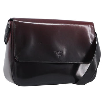 Prada Shoulder Bag Patent Bordeaux
