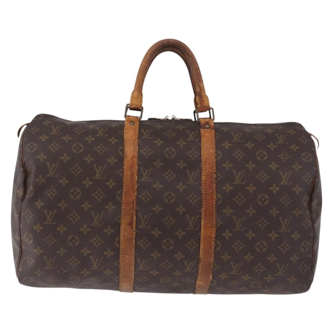 LOUIS VUITTON Monogram Keepall 50 Boston Bag M41426 LV Auth 195192