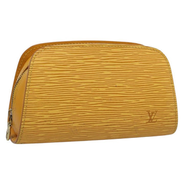 LOUIS VUITTON Epi Dauphine PM Pouch Yellow M48449 LV Auth ep15742