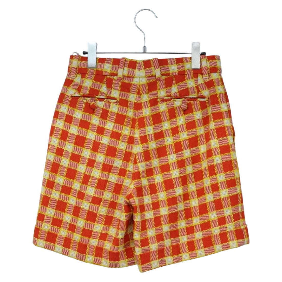 GUCCI Shorts Pants Wool 38 Orange Auth 196741M