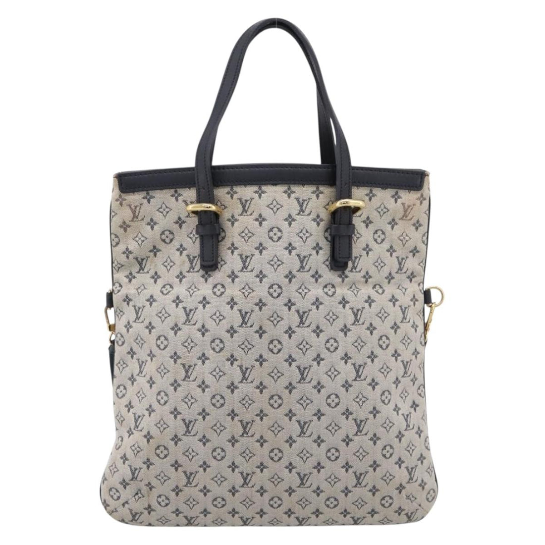 LOUIS VUITTON Monogram Mini Franoise Tote Bag 2way Blue M92208 LV Auth BA14979