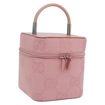 Gucci GG Canvas Vanity Cosmetic Pouch Pink Silver