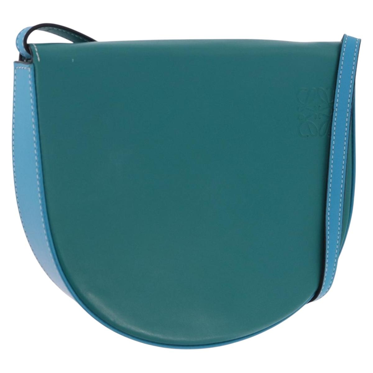 Loewe Heel Pouch Shoulder Bag Leather Emerald Green