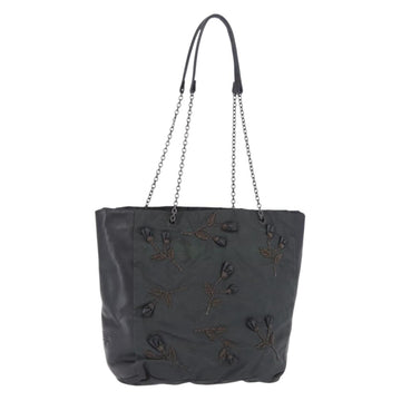 Prada Chain Tote Bag Nylon Green
