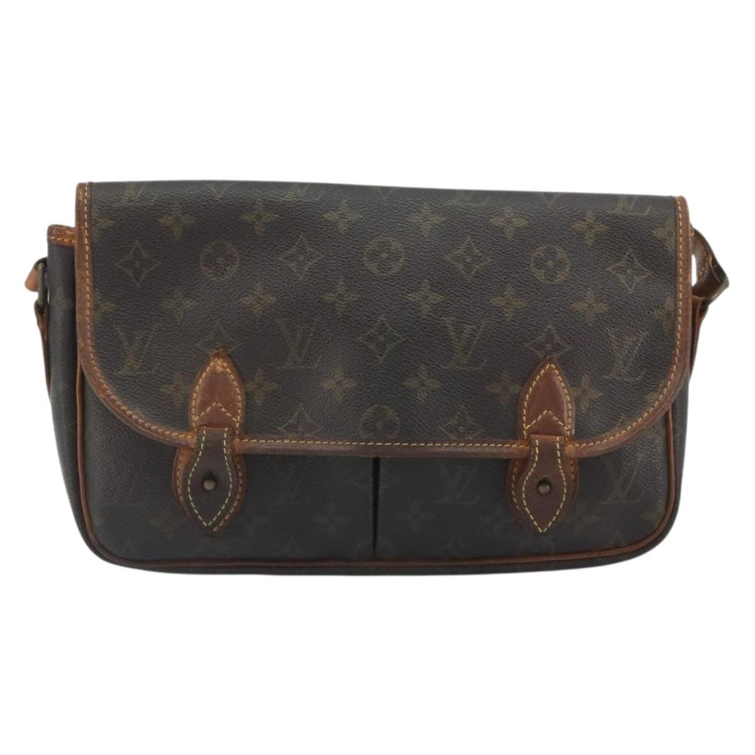 LOUIS VUITTON Monogram Gibeciere MM Shoulder Bag M42247 LV Auth 197052