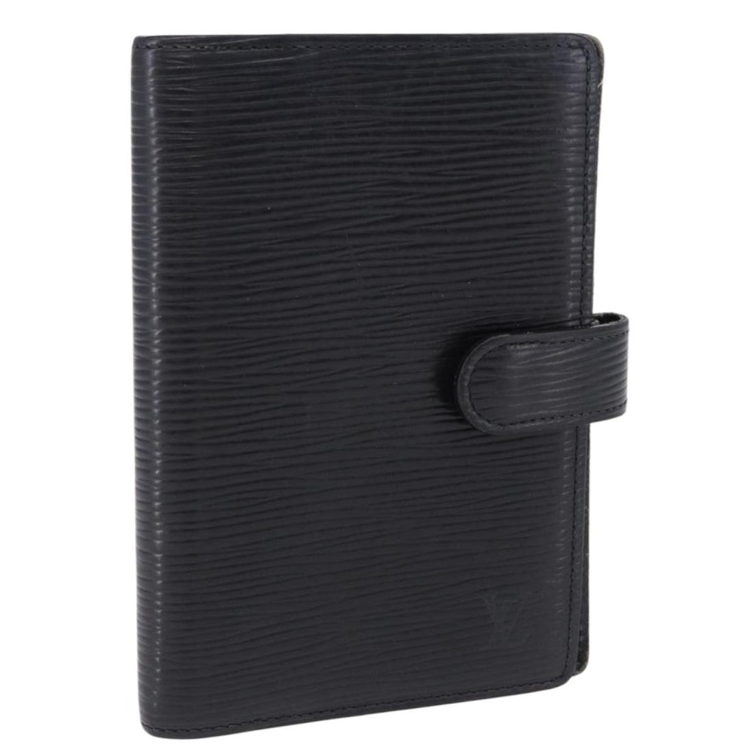 LOUIS VUITTON Epi Agenda PM Day Planner Cover Black R20092 LV Auth 197148