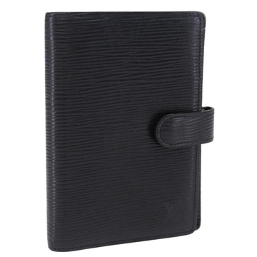 LOUIS VUITTON Epi Agenda PM Day Planner Cover Black R20092 LV Auth 197148