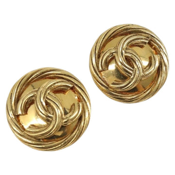Chanel Earring Metal Gold Tone CC (Grade B)