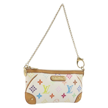 LOUIS VUITTON Monogram Multicolor Pochette Mira MM White M60096 LV Auth 196035V
