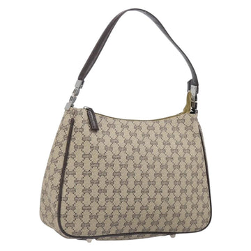Balenciaga Shoulder Bag PVC Canvas Beige Silver