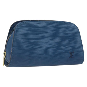 LOUIS VUITTON Epi Dauphine PM Pouch Blue M48445 LV Auth BA15054