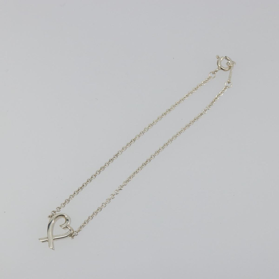 TIFFANY&Co. Loving Heart Bracelet Ag925 Silver Auth am12320M