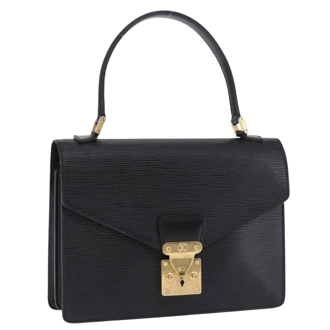LOUIS VUITTON Epi Concorde Hand Bag Black M52132 LV Auth BA14848