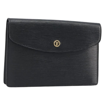 LOUIS VUITTON Epi Montaigne 23 Clutch Bag Black M52662 LV Auth am12285A