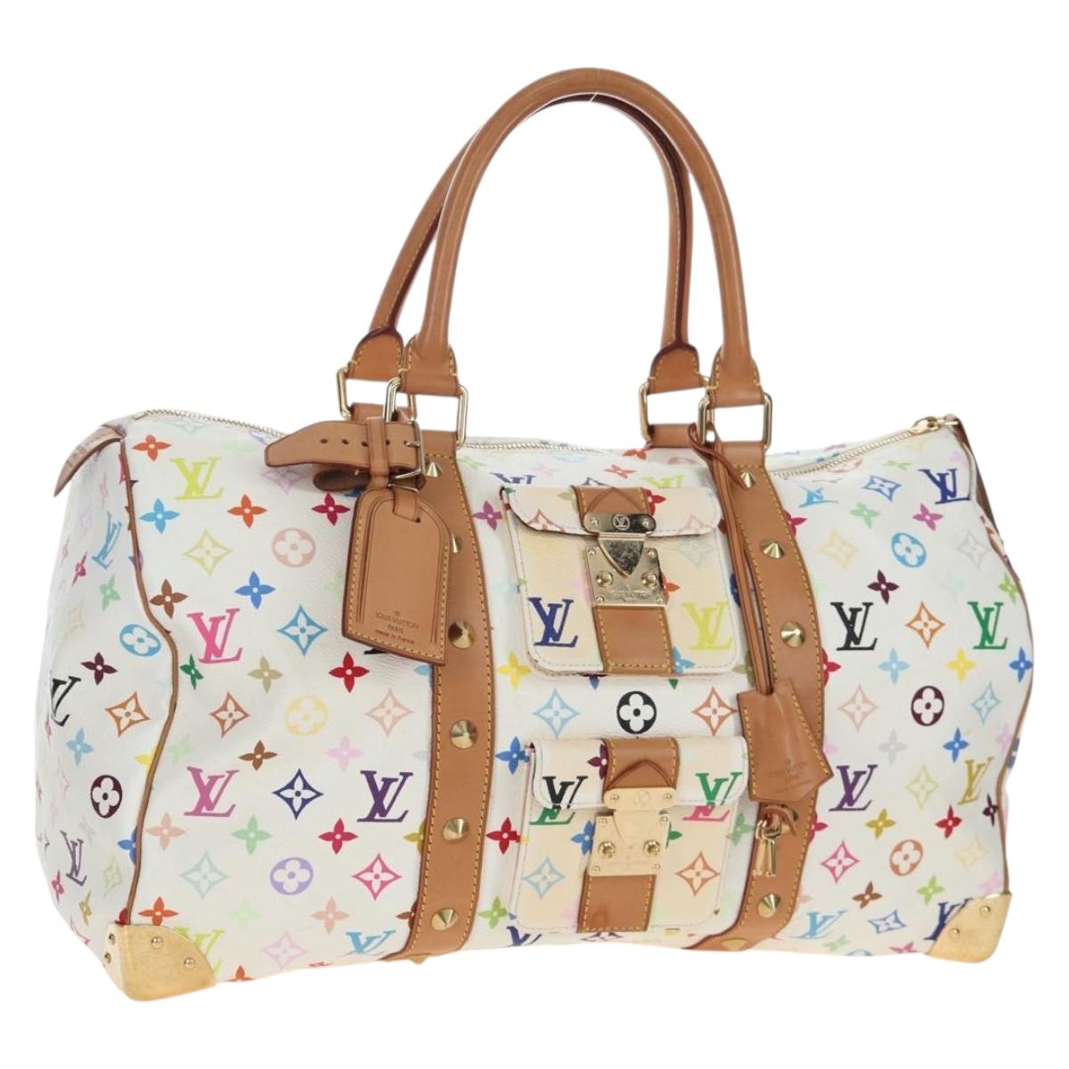 Louis Vuitton Monogram Multicolor Keepall 45 Bag White