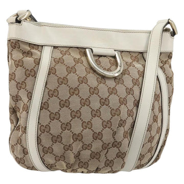 GUCCI GG Canvas Shoulder Bag Beige Gold 203257 Auth 196900