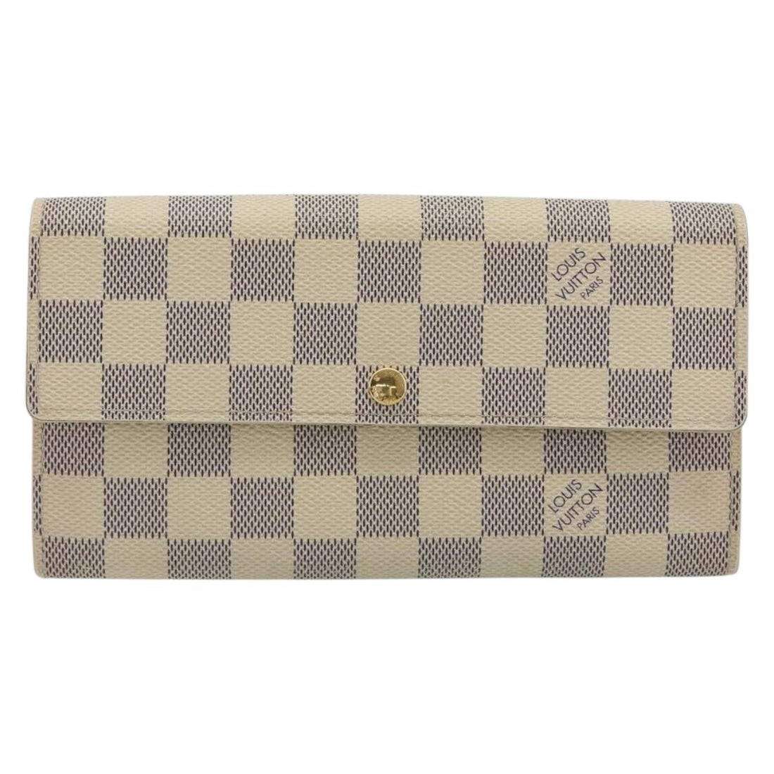 LOUIS VUITTON Damier Azur Portefeuille Sarah Long Wallet N61735 LV Auth 196461V