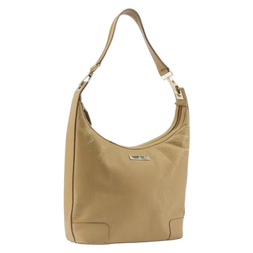 GUCCI Shoulder Bag Leather Beige Gold 001 4204 Auth 198453