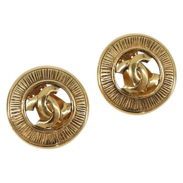 Chanel Earring Metal Gold Tone CC (Grade B)