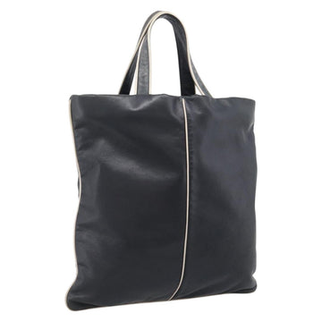 Loewe Handbag Leather Black Silver