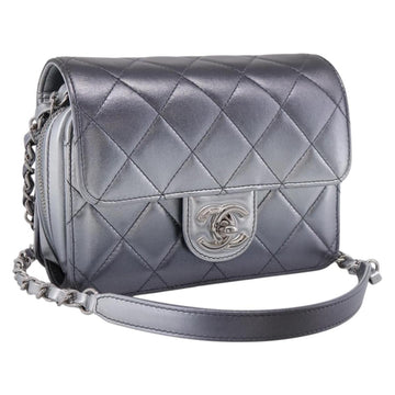 Chanel Matelasse Like A Wallet Chain Bag Lamb Skin Green Gold CC