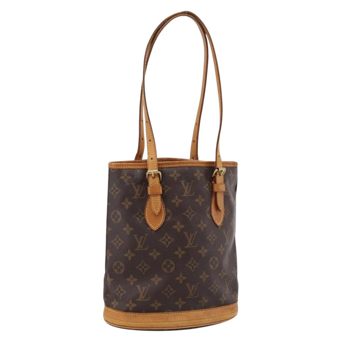 Louis Vuitton Monogram Bucket PM Shoulder Bag (Grade D)