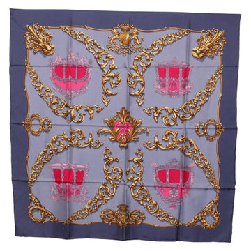 Hermès Carre 90 Scarf Silk Gray