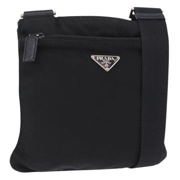 Prada Shoulder Bag Nylon Black Silver (Grade BC)