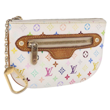 LOUIS VUITTON Monogram Multicolor Pochette MM Pouch White M60028 LV Auth 197193
