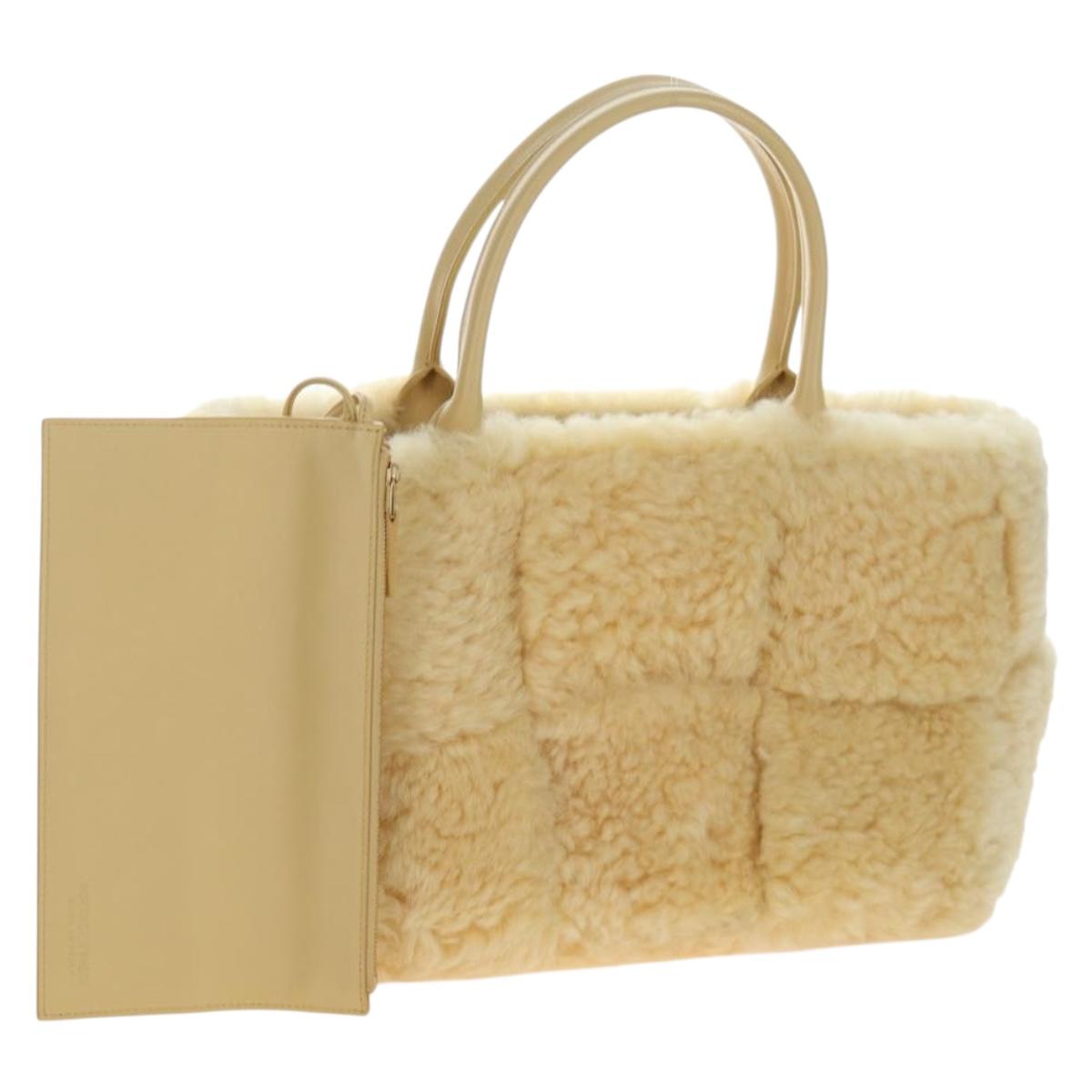 BOTTEGA VENETA Handbag Wool Beige