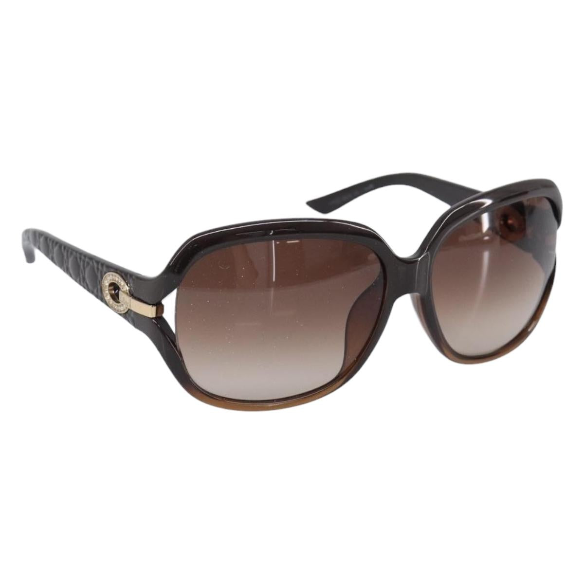 Christian Dior Sunglasses plastic Dark Brown Gold Tone
