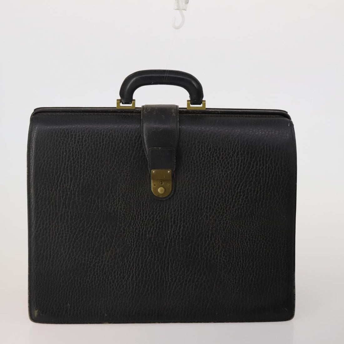 BURBERRY Business Bag Leather Canvas 4 Set Khaki Black Auth 190008