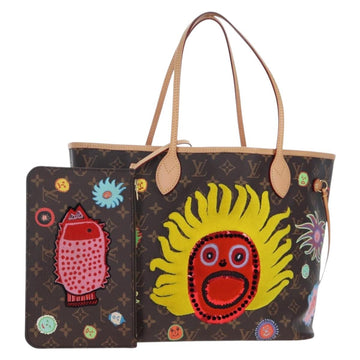 Louis Vuitton Yayoi Kusama Face Neverfull MM Tote Bag