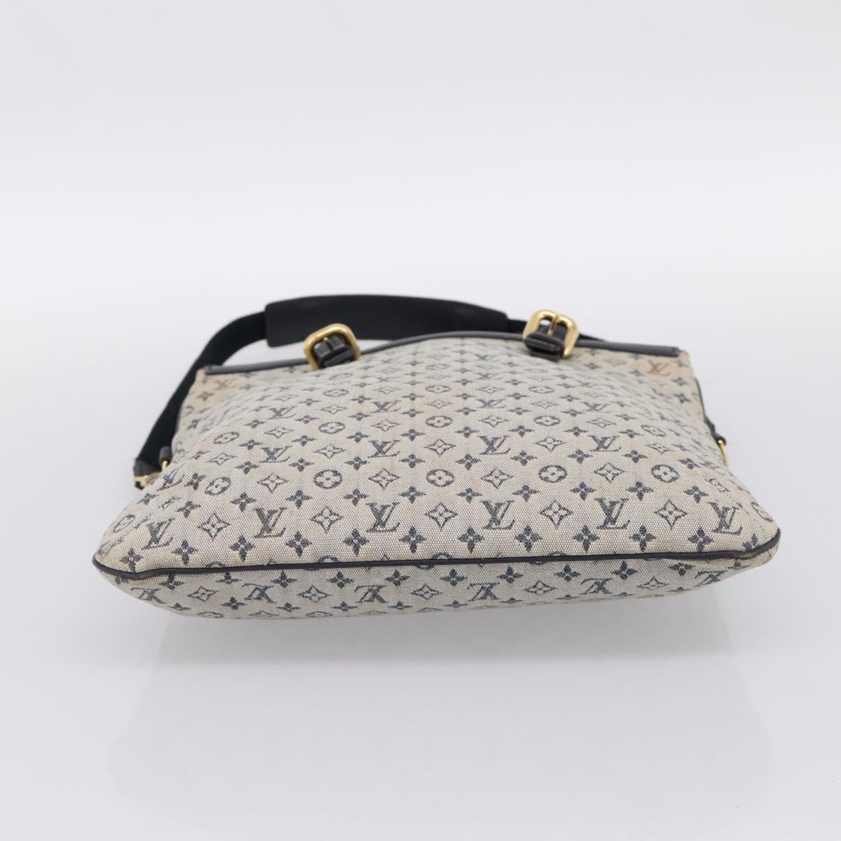 LOUIS VUITTON Monogram Mini Franoise Tote Bag 2way Blue M92208 LV Auth BA14979
