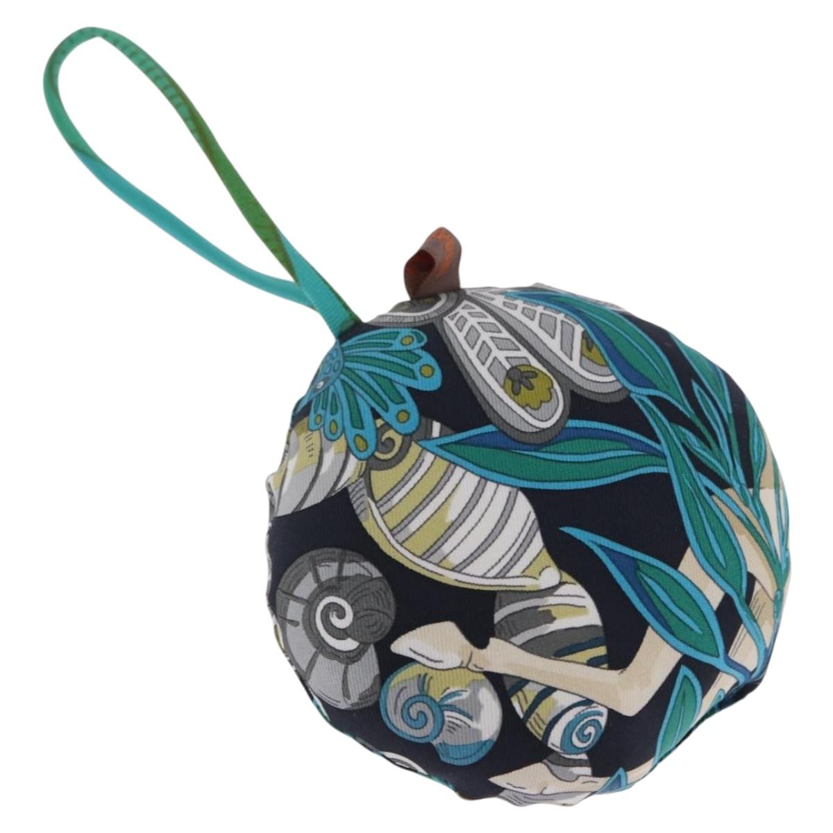 Hermès Petit Ash Bag Charm Silk Blue