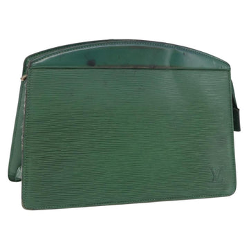 LOUIS VUITTON Epi Montaigne 27 Clutch Bag Green M52654 LV Auth 198520