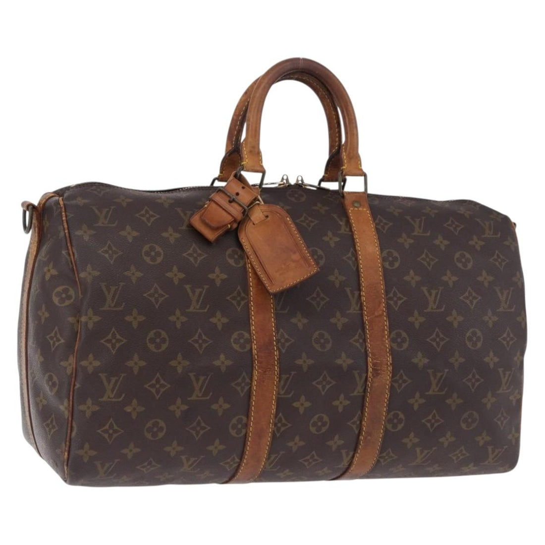 LOUIS VUITTON Monogram Keepall Bandouliere 45 Boston Bag M41418 LV Auth 195177