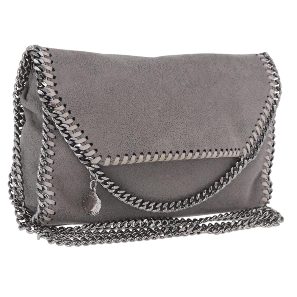 Stella McCartney Falabella Chain Bag Polyester Gray Silver